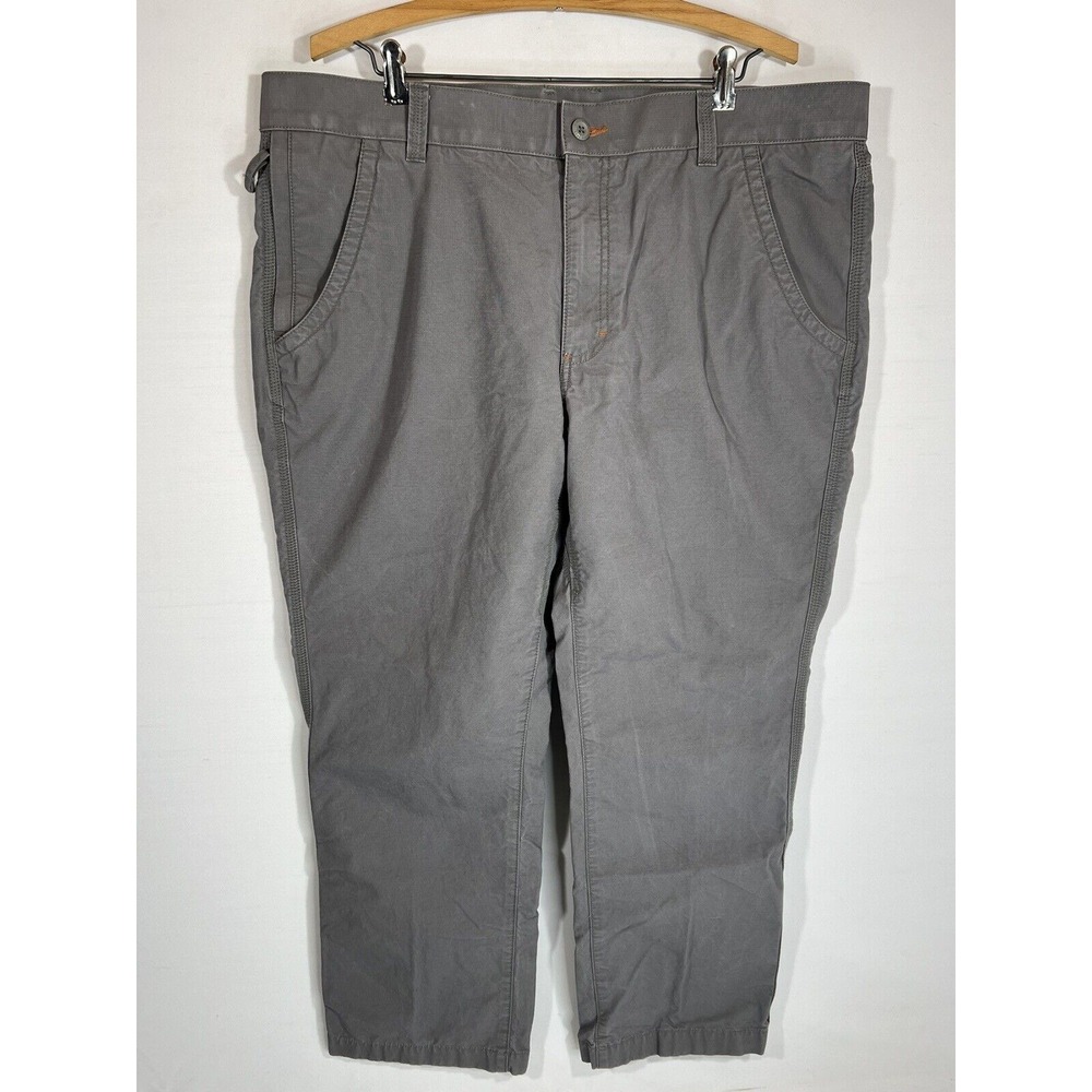 LL Bean Mens 40x29 Pants Gray Cotton Classic Casual Outdoor